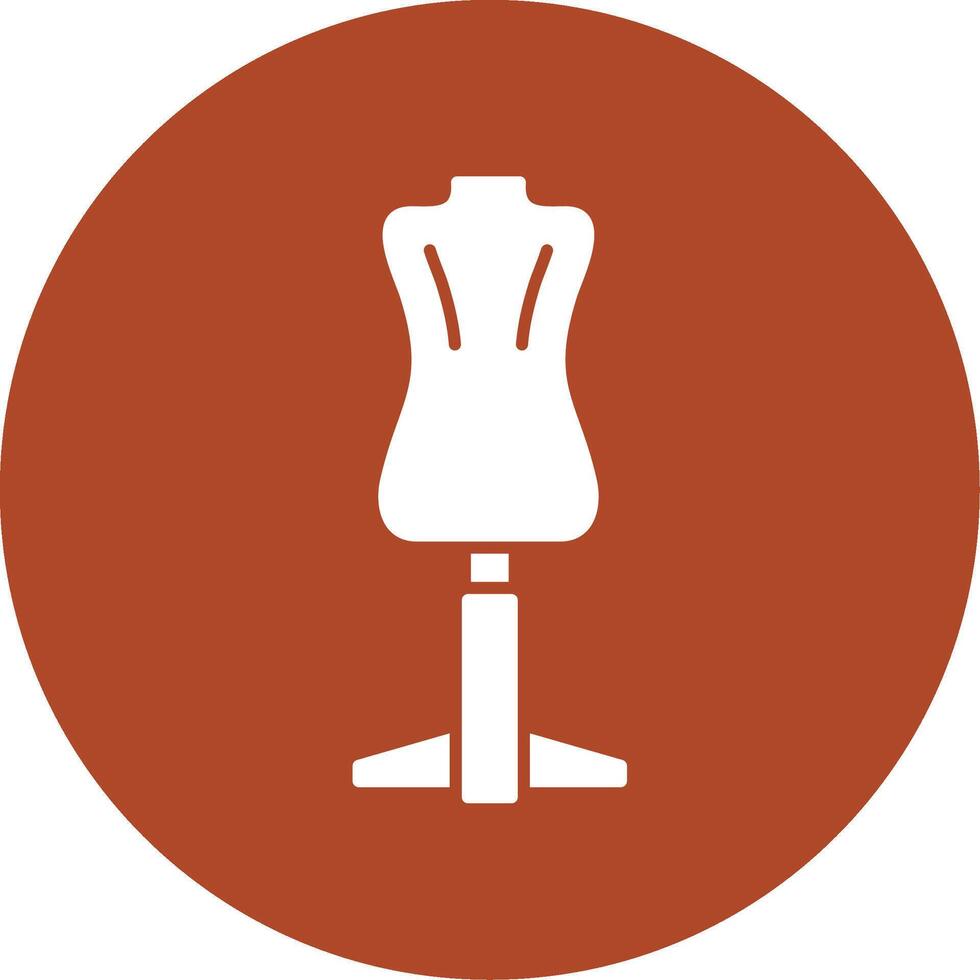 Mannequin Glyph Circle Icon vector