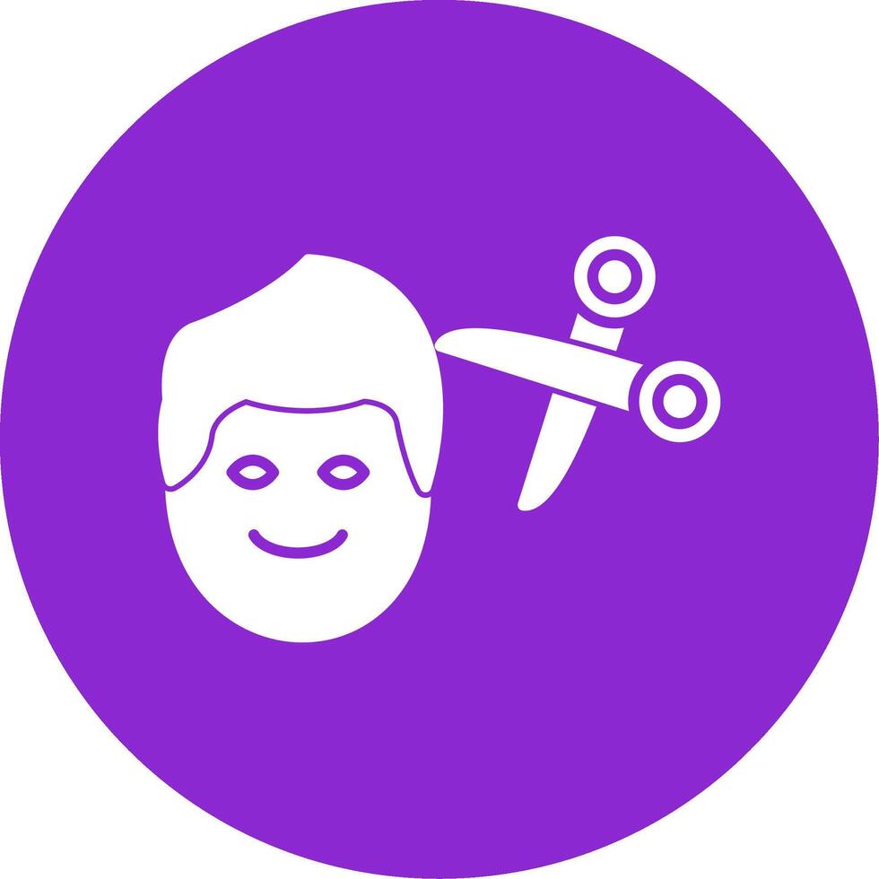 Barber Glyph Circle Icon vector