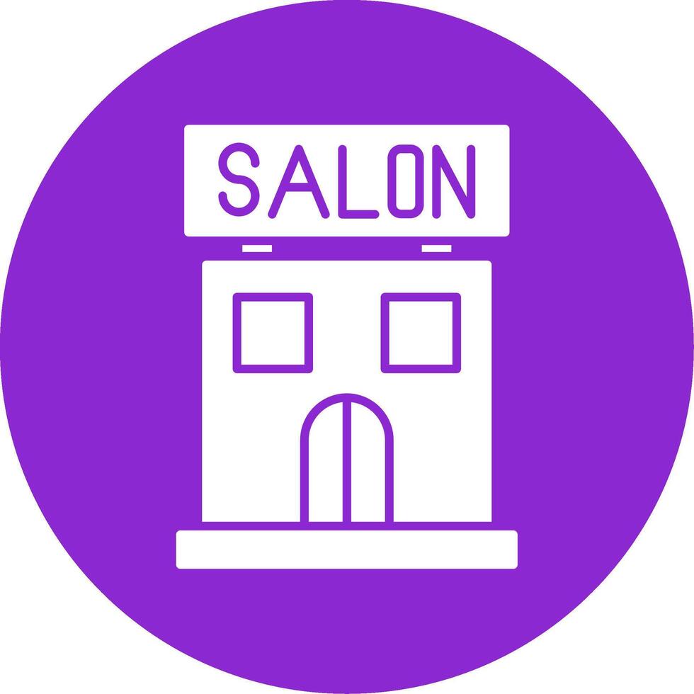 Salon Glyph Circle Icon vector