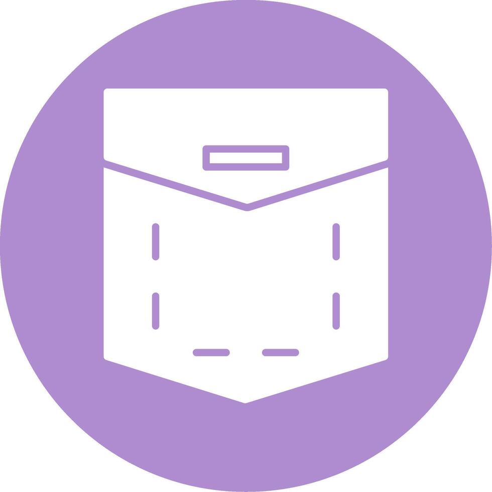 Pocket Glyph Circle Icon vector