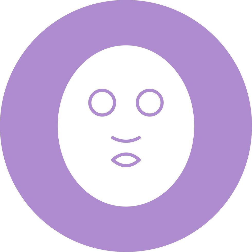 Facial Mask Glyph Circle Icon vector