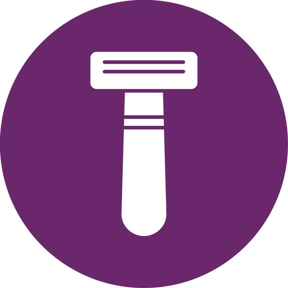 Shaving Razor Glyph Circle Icon vector