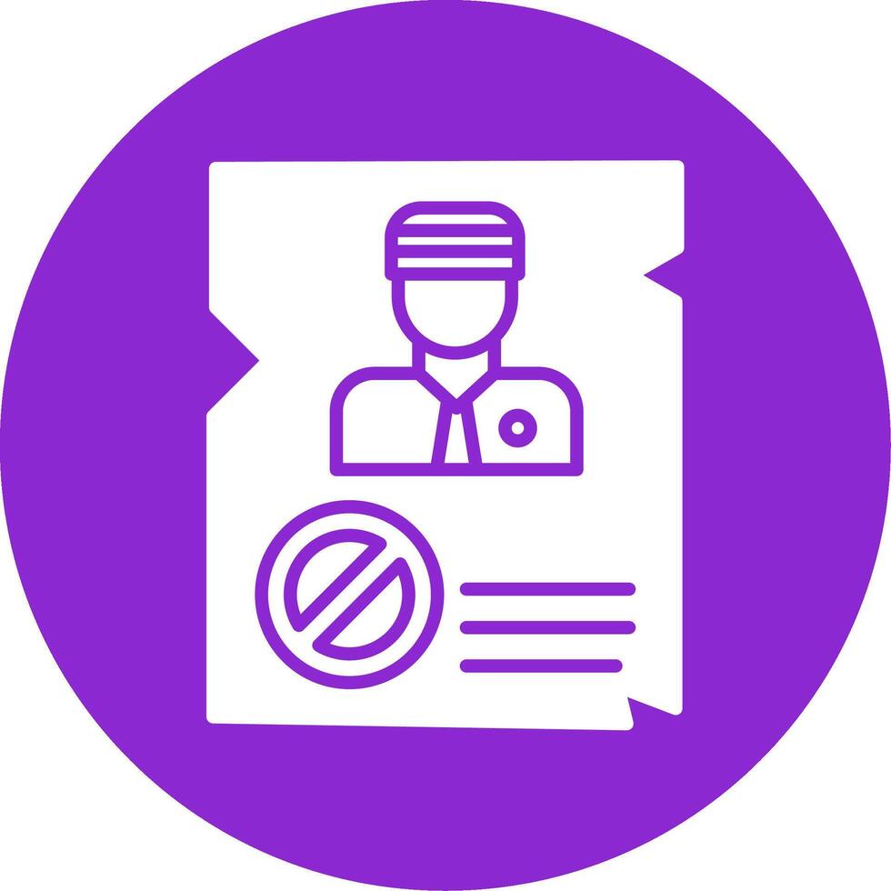 Blaklist Glyph Circle Icon vector