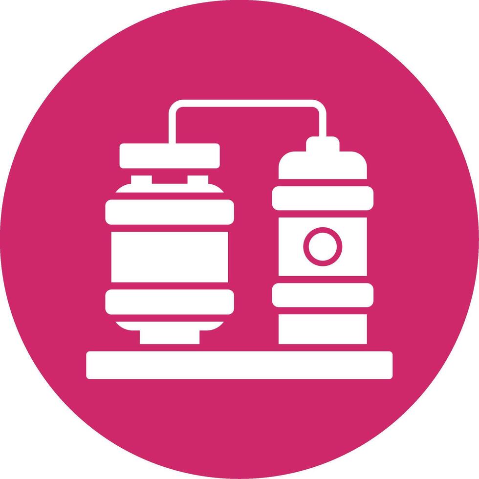 Processing Plant Glyph Circle Icon vector