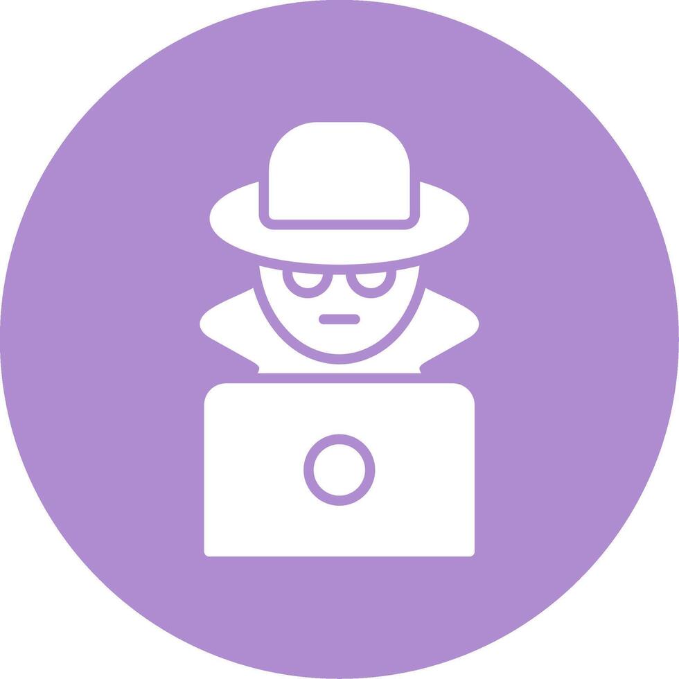 Fraud Glyph Circle Icon vector