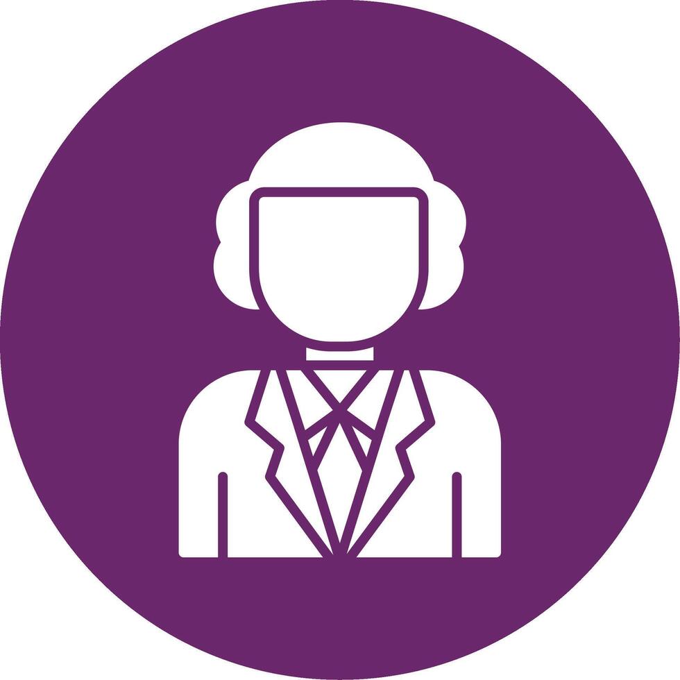 Judge Glyph Circle Icon vector