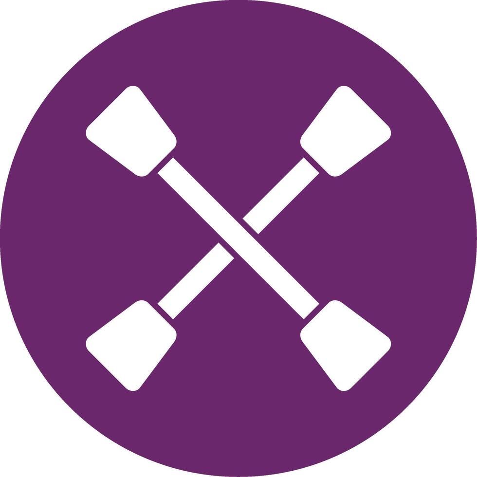 Paddles Glyph Circle Icon vector