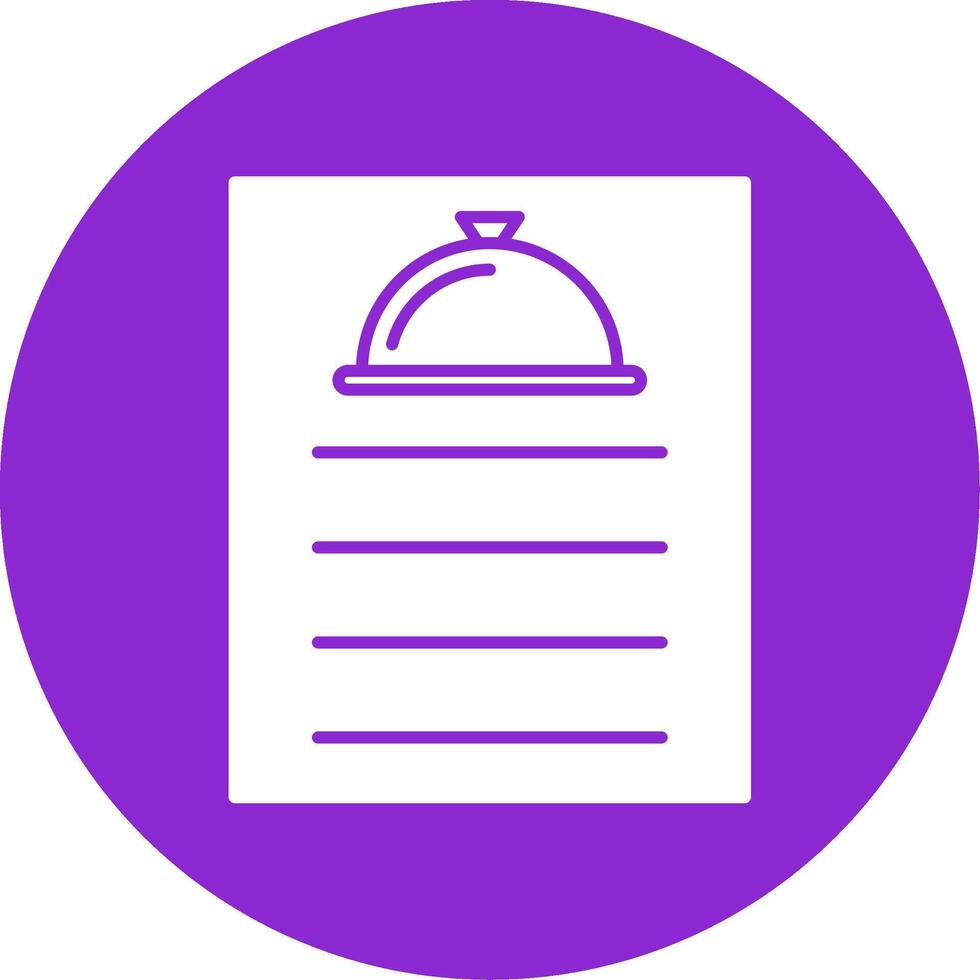 Recipe Glyph Circle Icon vector