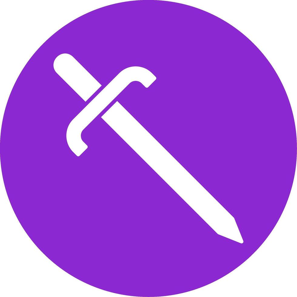 Cutlass Glyph Circle Icon vector