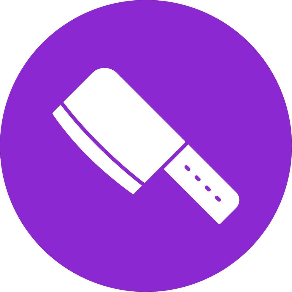 Cleaver Glyph Circle Icon vector