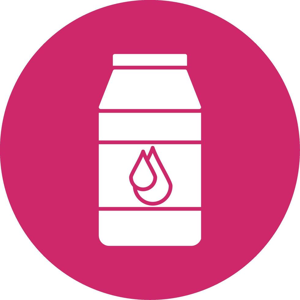Milk Glyph Circle Icon vector