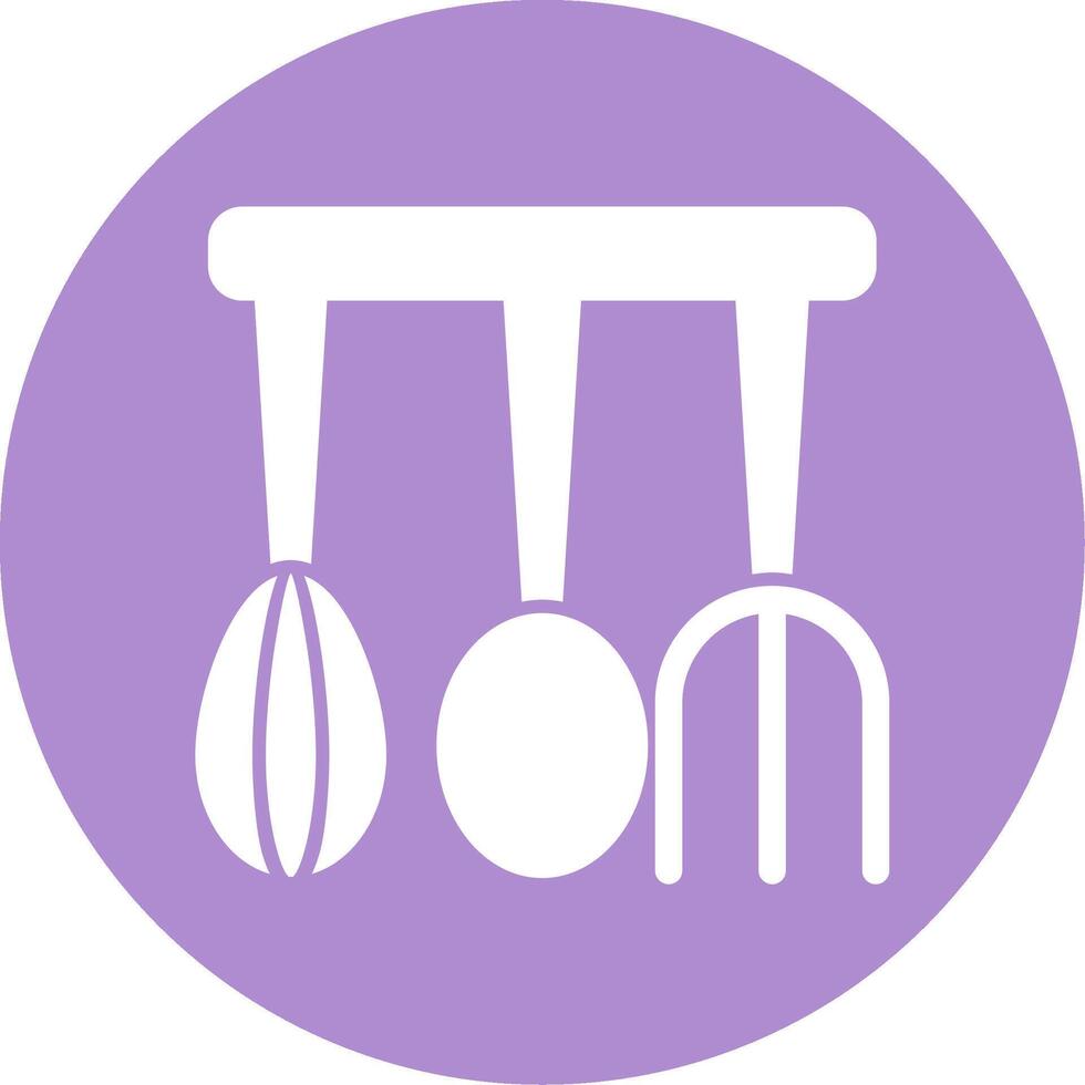 Kitchen Utensils Glyph Circle Icon vector