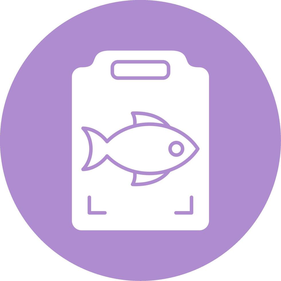 Fish Cooking Glyph Circle Icon vector