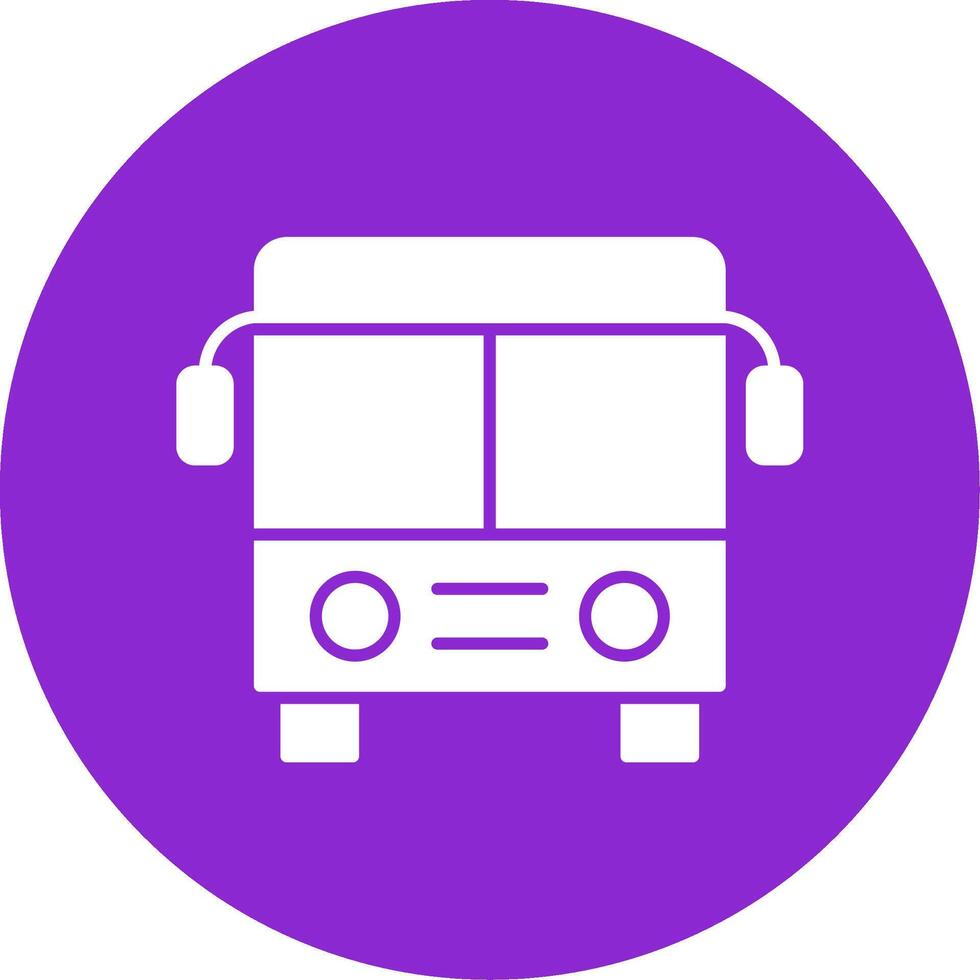 icono de círculo de glifo de autobús vector