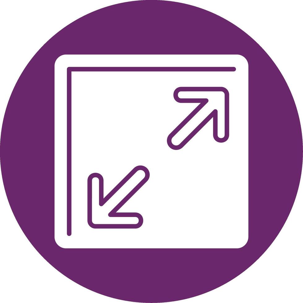 Resize Glyph Circle Icon vector