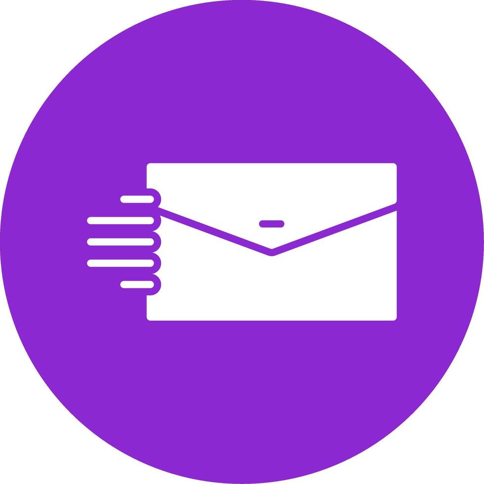 Mail Glyph Circle Icon vector
