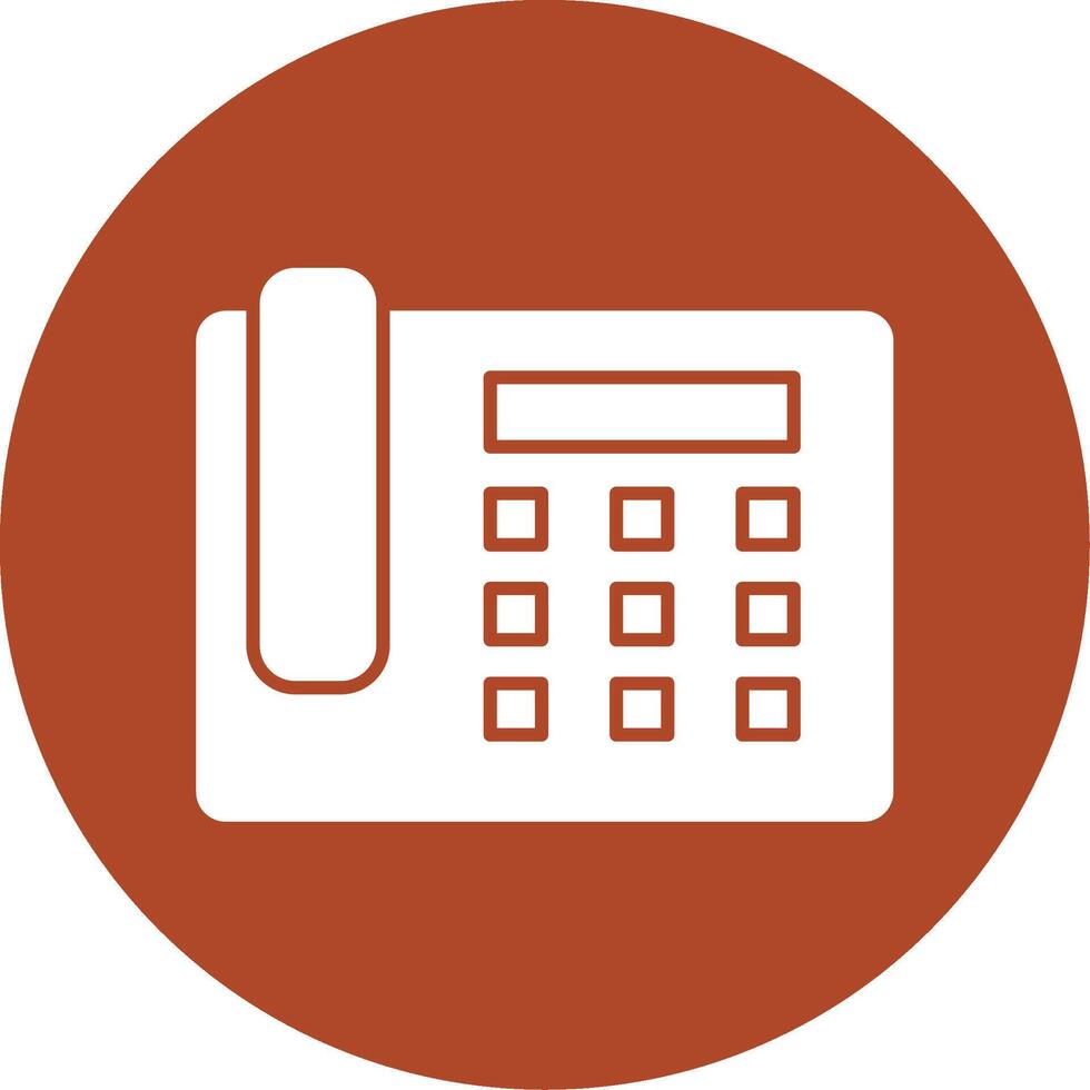 Landline Glyph Circle Icon vector