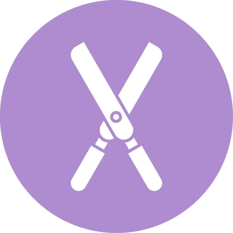 Grass Cutter Glyph Circle Icon vector