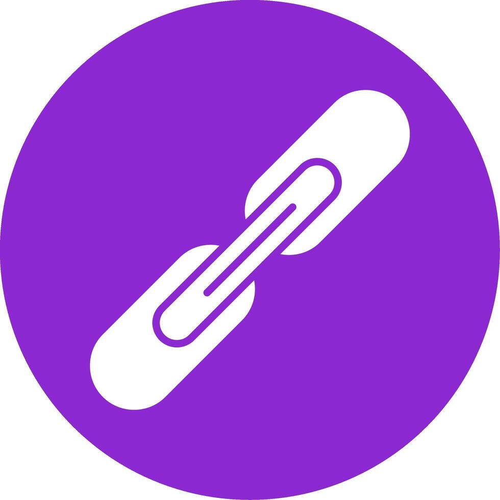 Link Glyph Circle Icon vector