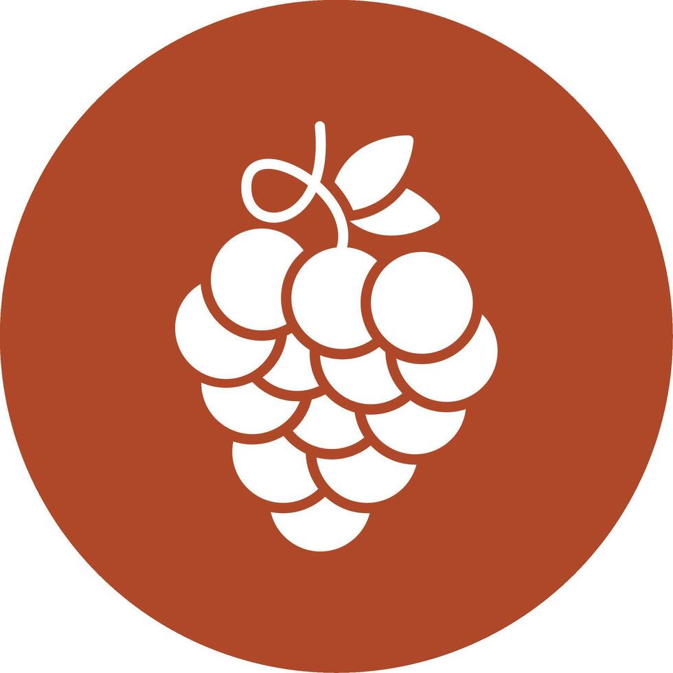 Zinfandel Grapes Glyph Circle Icon vector