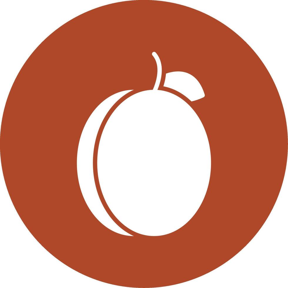 Plum Glyph Circle Icon vector