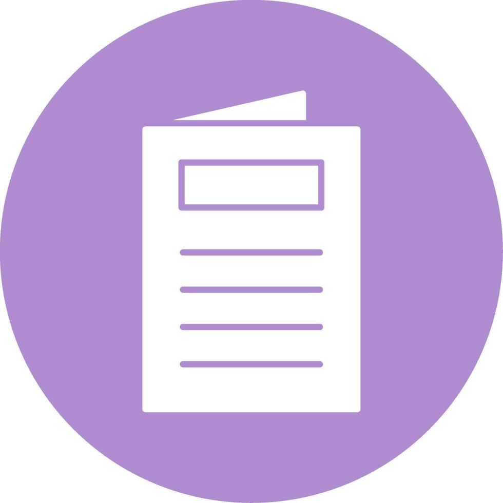 Postcard Glyph Circle Icon vector