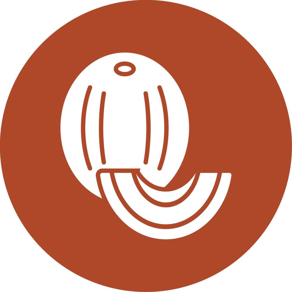 Honeydew melon Glyph Circle Icon vector