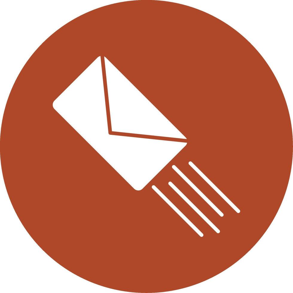 Express Mail Glyph Circle Icon vector