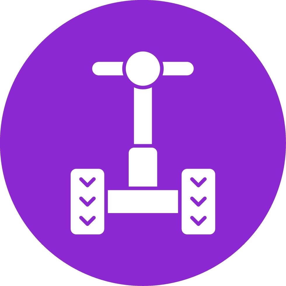 Segway Glyph Circle Icon vector
