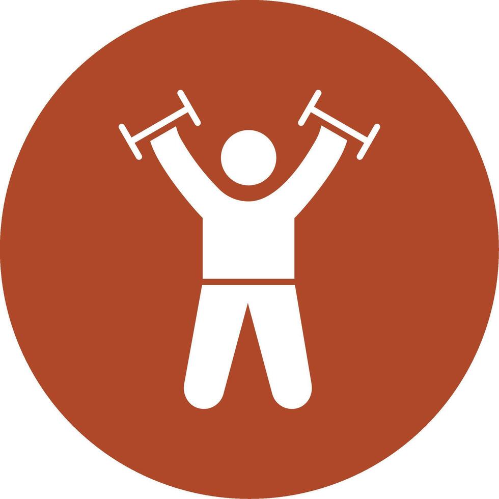Exercise Glyph Circle Icon vector