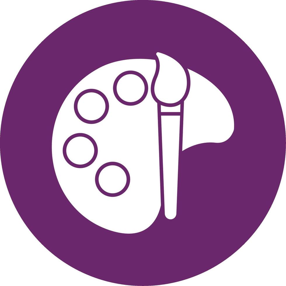 Art Glyph Circle Icon vector