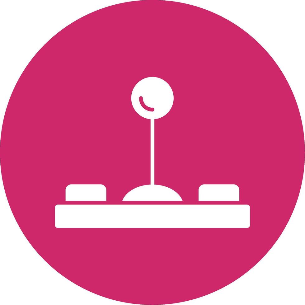 Joystick Glyph Circle Icon vector