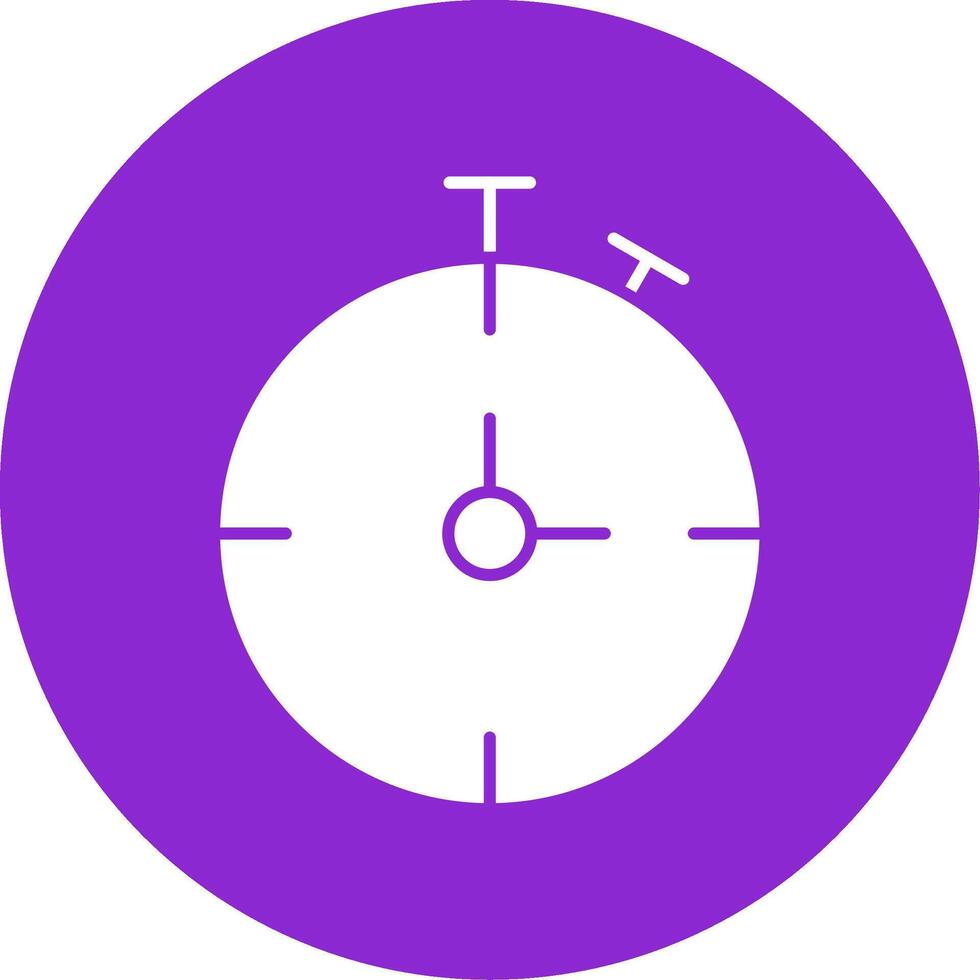 Chronometer Glyph Circle Icon vector