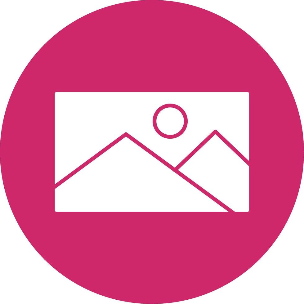 Picture Glyph Circle Icon vector
