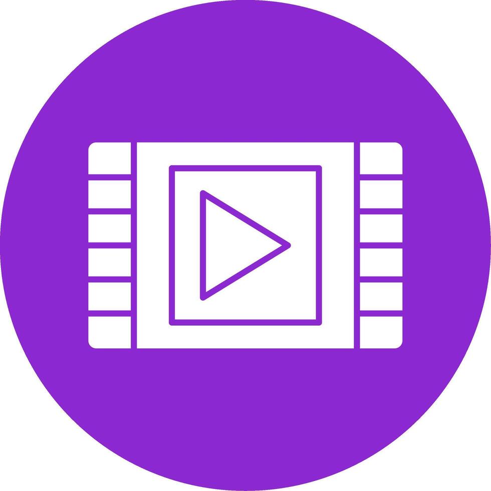 Video Glyph Circle Icon vector