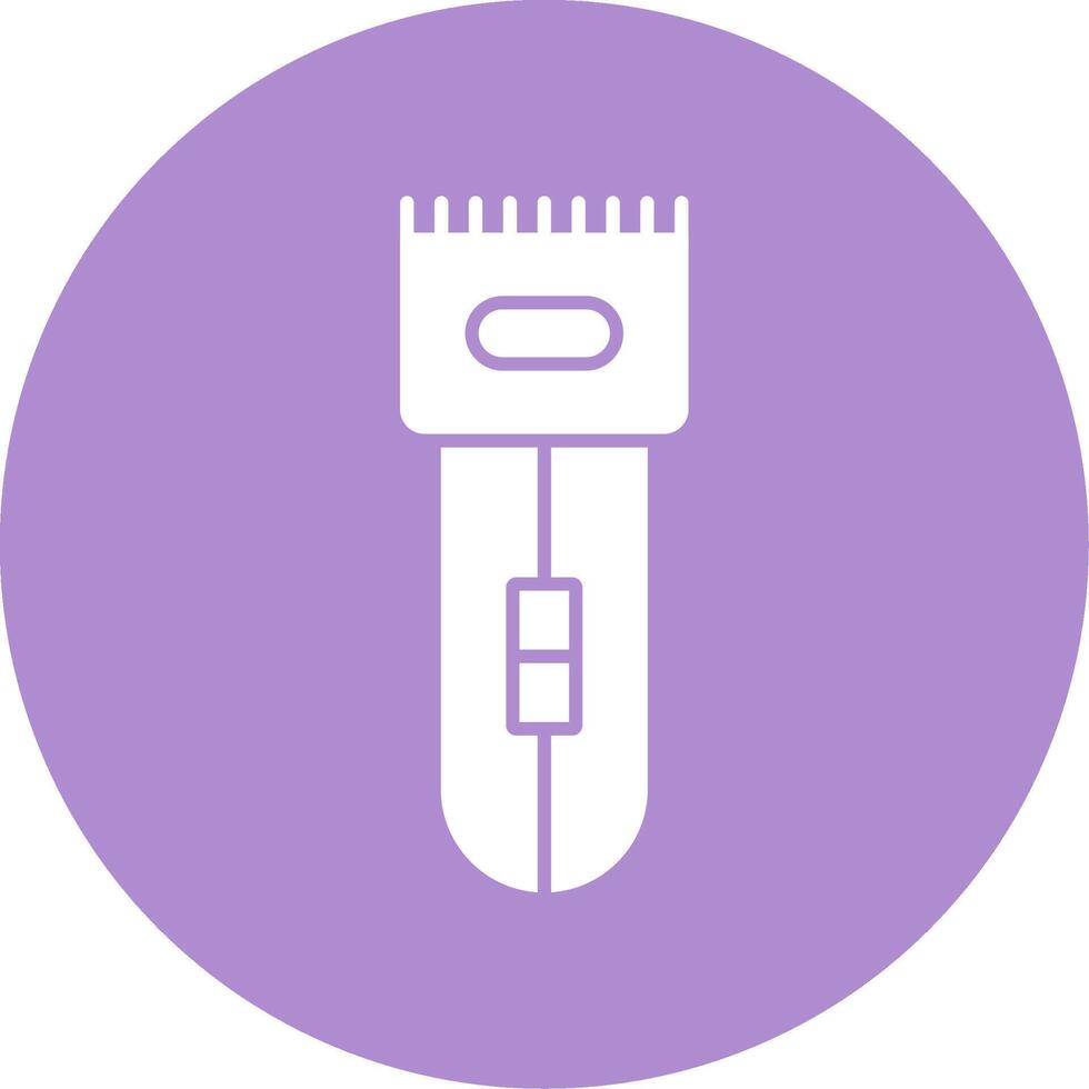 Electric Shaver Glyph Circle Icon vector