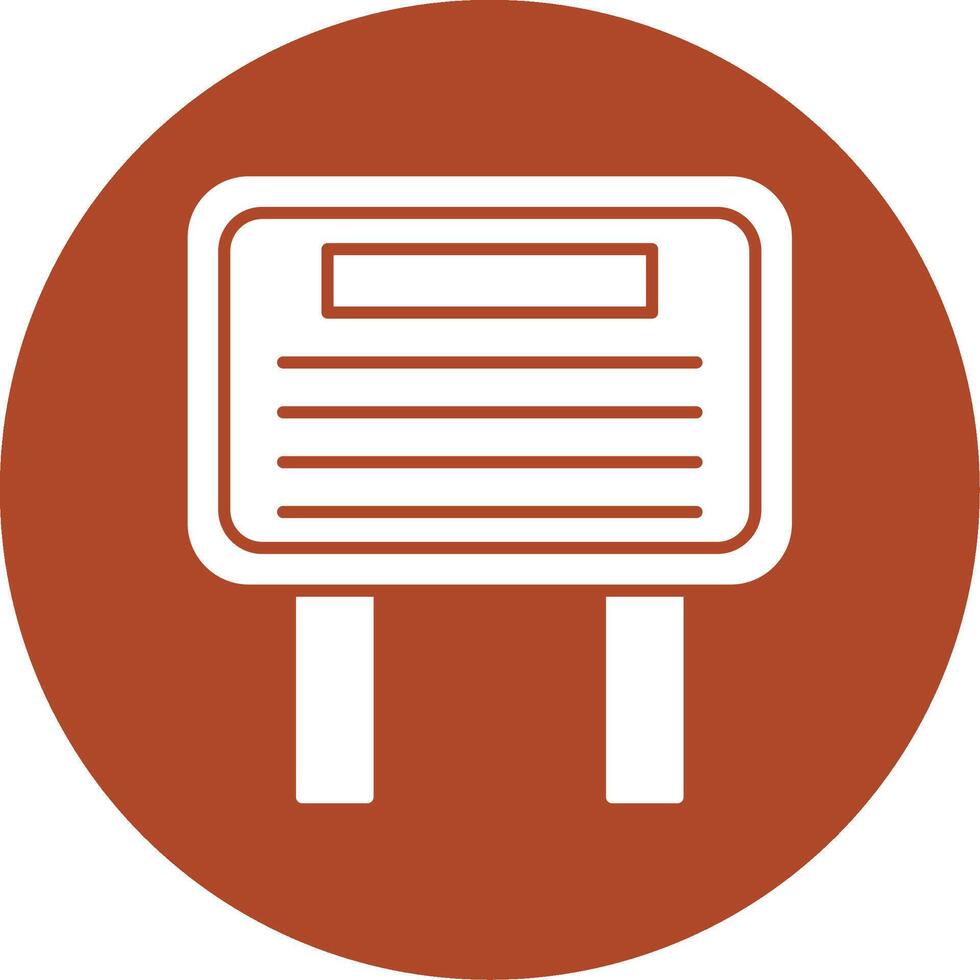 BillBoard Glyph Circle Icon vector
