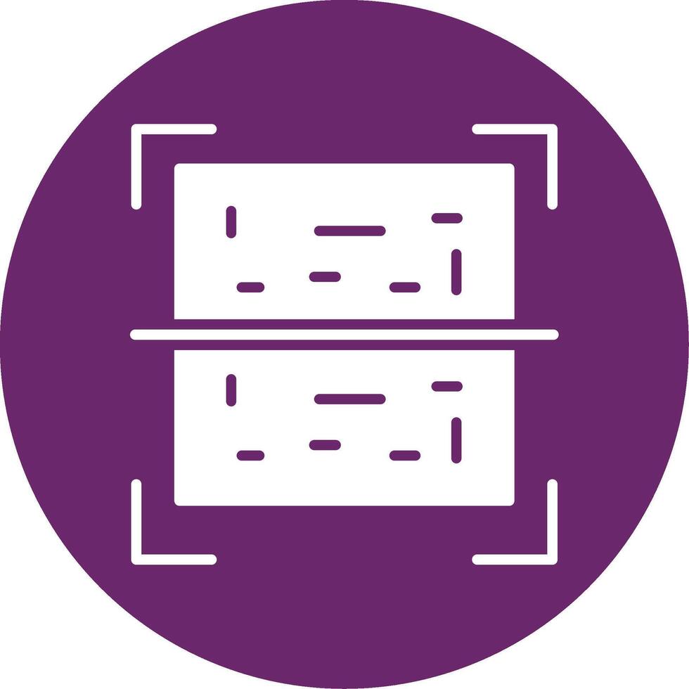 Qr Code Glyph Circle Icon vector