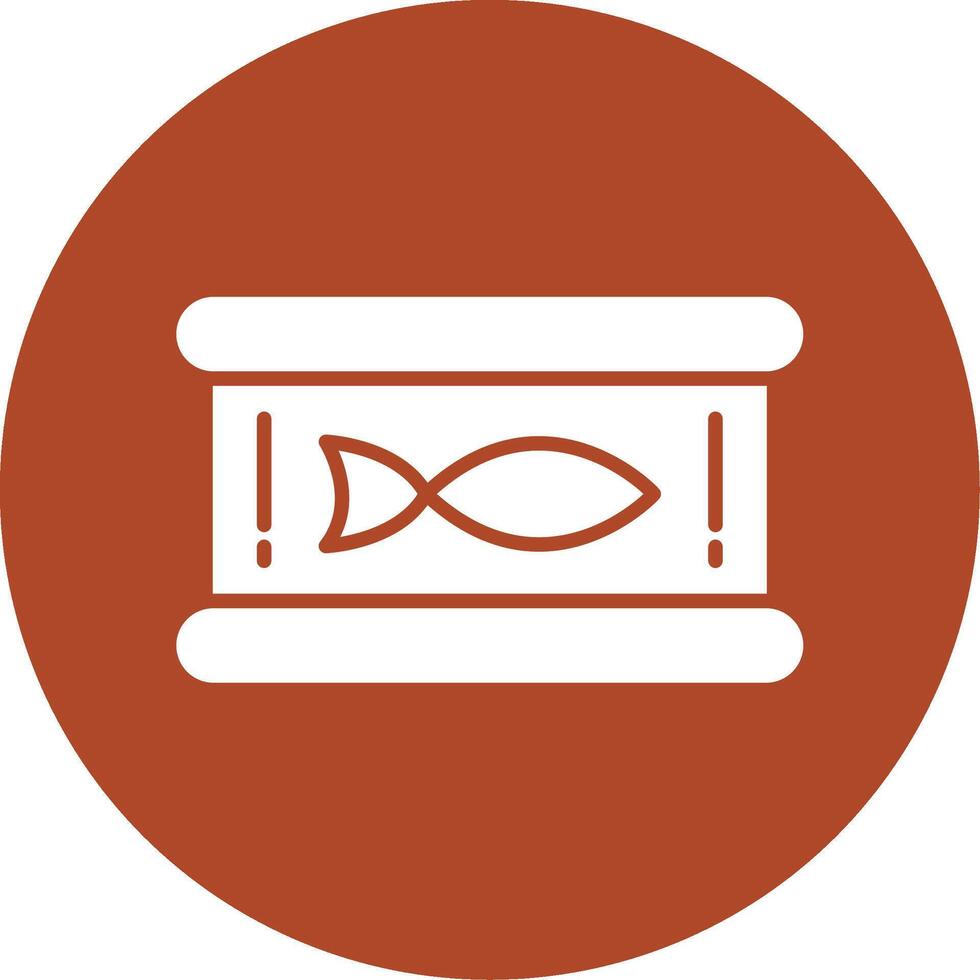 Tuna Glyph Circle Icon vector