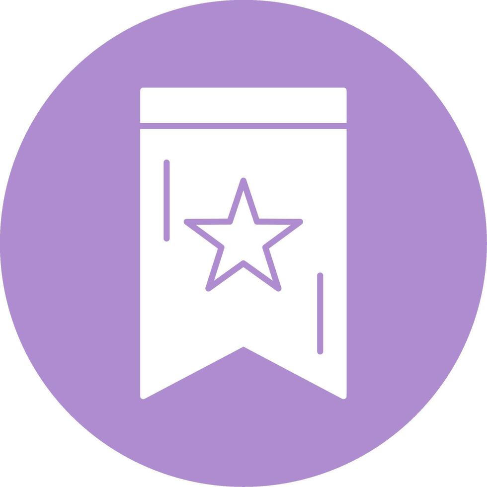 Book Marked Glyph Circle Icon vector