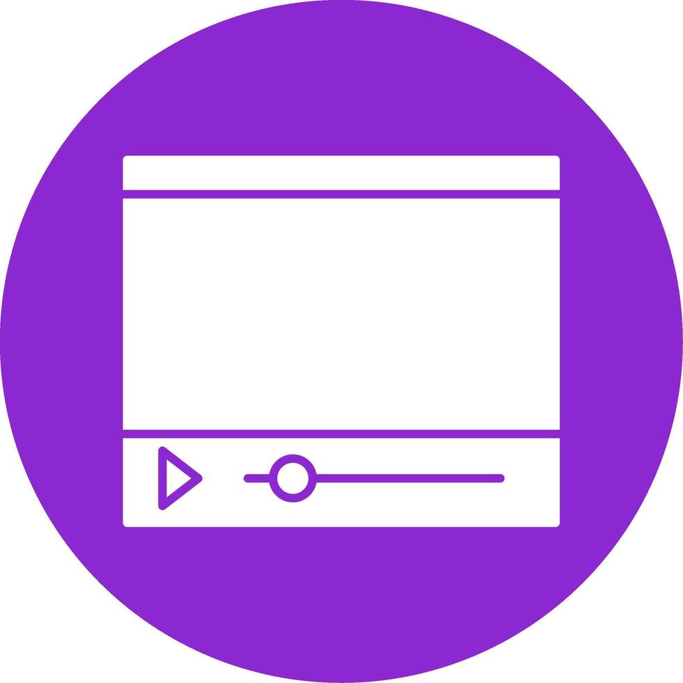 Online Streaming Glyph Circle Icon vector