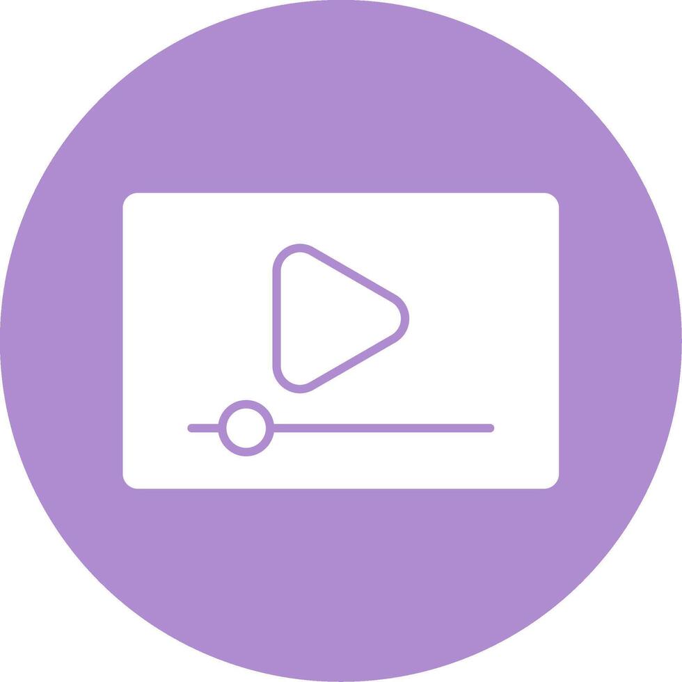 Video Glyph Circle Icon vector