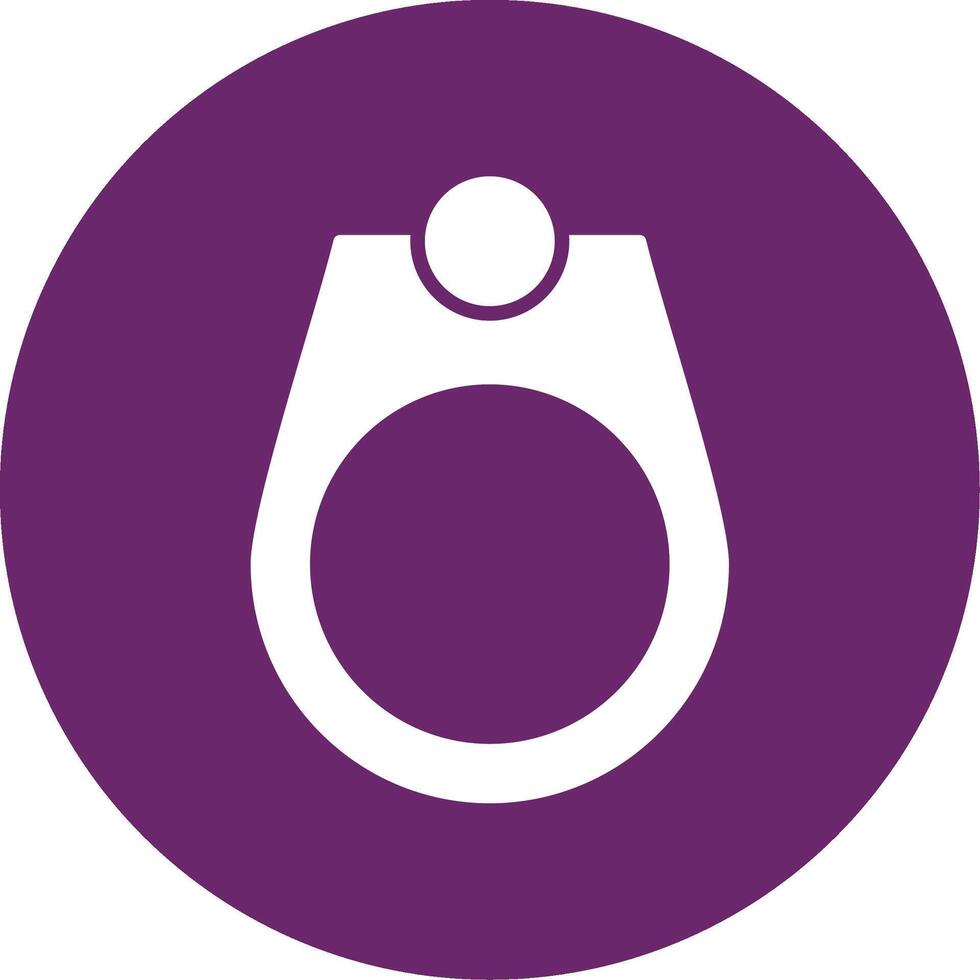 Mens Ring Glyph Circle Icon vector