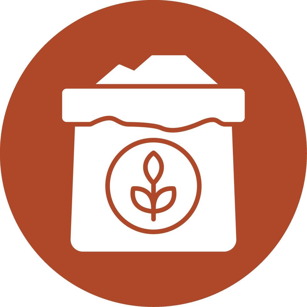 Wheat Flour Glyph Circle Icon vector