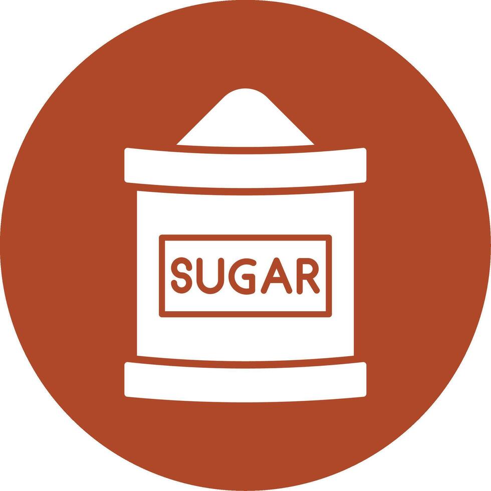 Sugar Bag Glyph Circle Icon vector