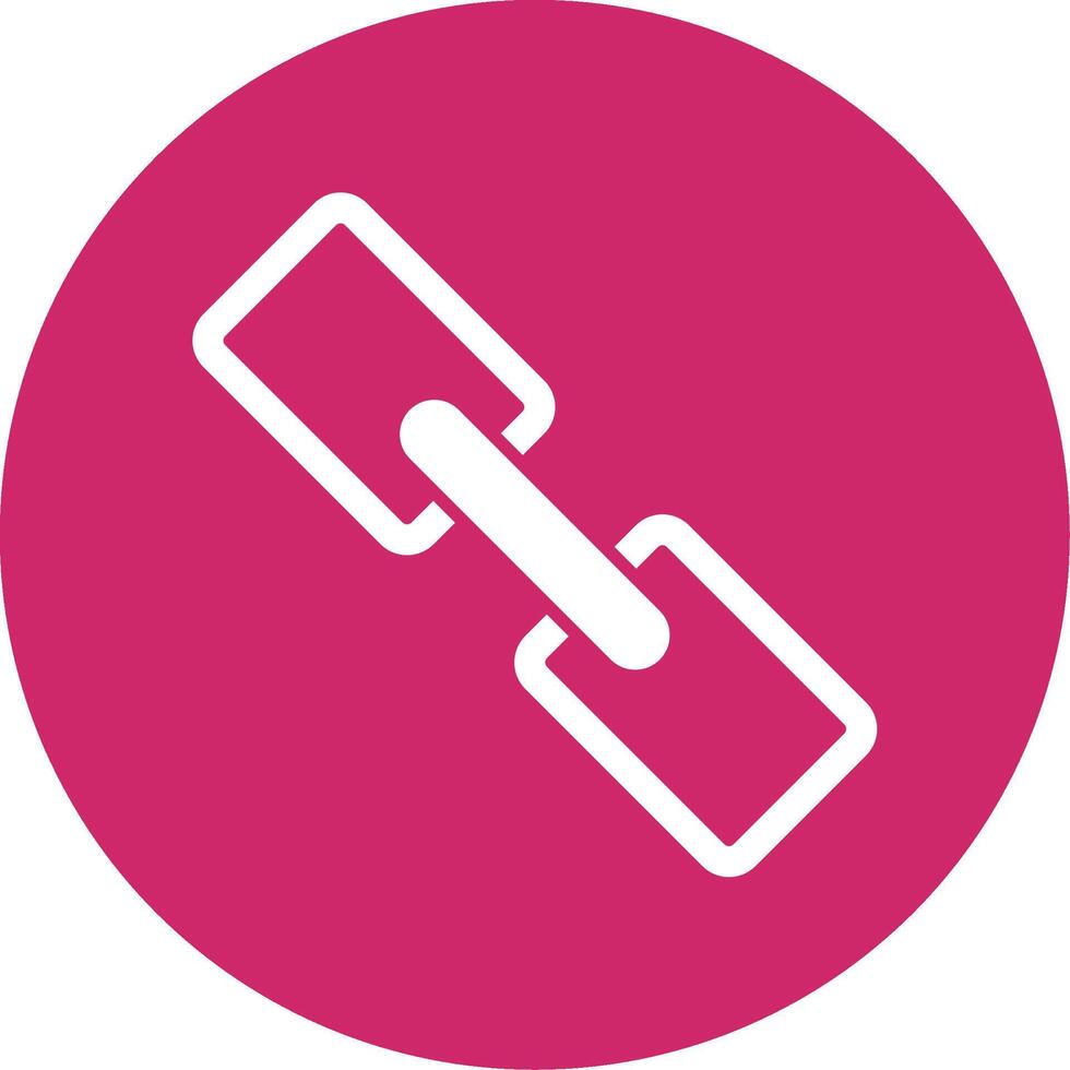 Link Glyph Circle Icon vector