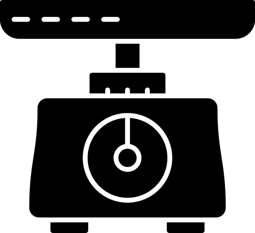 Weighing Scale Glyph Circle Icon vector