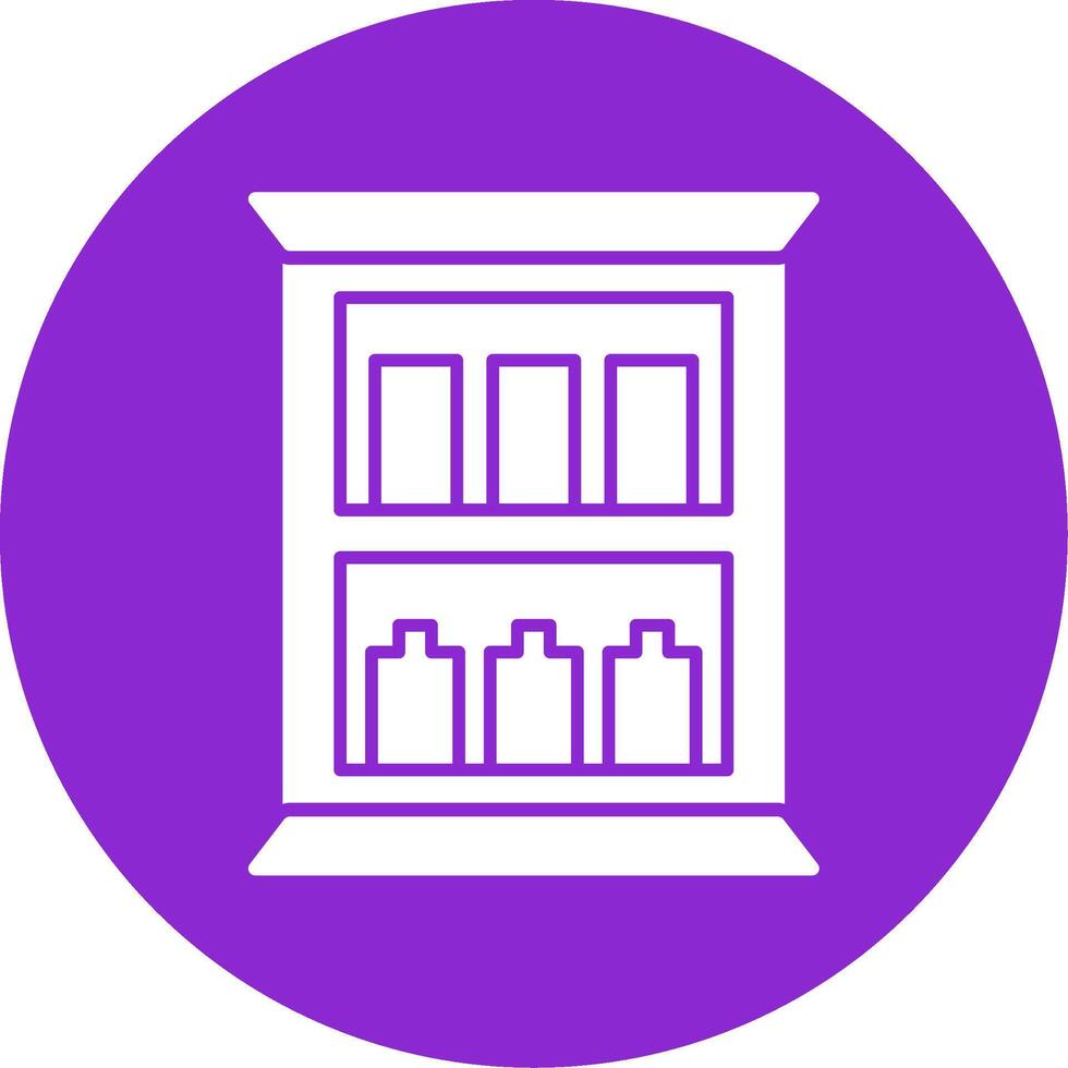 Medicine Cabinet Glyph Circle Icon vector