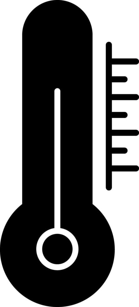 Thermometer Glyph Circle Icon vector