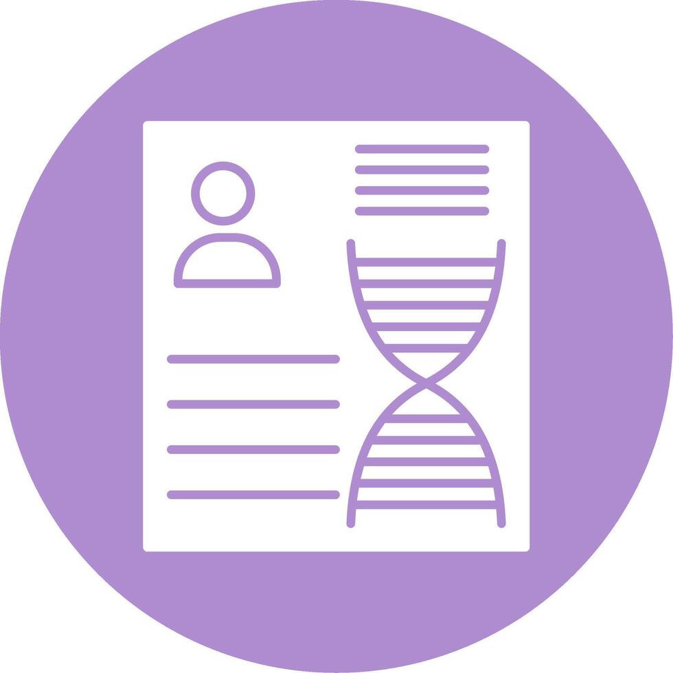 DNA Glyph Circle Icon vector